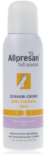 Allpresan Fuß spezial Nr.3 Schaum-Creme mit beruhigendem Duft - Fußcreme für sehr trockene Haut - Zur täglichen Fußpflege sehr trockener Füße - 125 ml