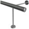 TIBU Fußstütze V2A Edelstahl Ø 42,4 mm 30-590 cm, Länge= 100 cm 2 Paar Halter 25/25 cm Barstange Tresenstange