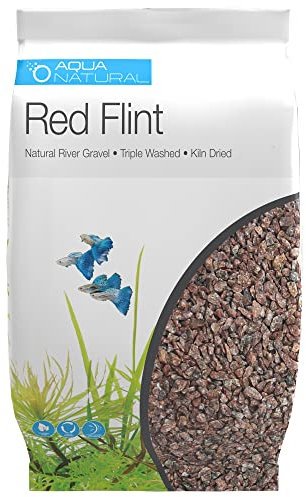 Aqua Natural Red Flint Substrat de Gravier pour Aquariums, vivariums et terrariums 4-6 mm 9 kg
