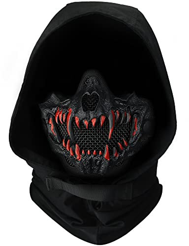 Guayma Demi-masque de protection tactique en maille pour airsoft - Pour Halloween, cosplay, paintball, jeux CS