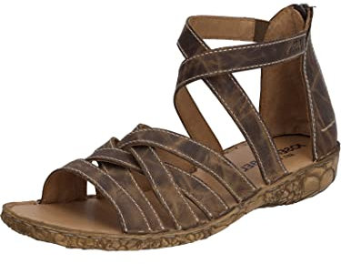 Josef Seibel Damen Riemchensandalen Rosalie 53,Weite G (Normal),Freizeitschuhe,offene Schuhe,Strandschuhe,Sandaletten,Braun (Brandy),36 EU