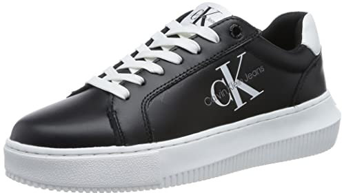 Calvin Klein Damen Cupsole Sneaker Chunky Schuhe, Schwarz (Black), 37