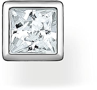 THOMAS SABO Einzel Ohrstecker weißer Stein silber 925 Sterlingsilber