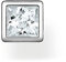 Thomas Sabo Einzel-Ohrstecker Ohrring Silber Weißer Stein quadratisch H2256-051-14