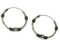 CHICNET 925 Sterling Silber Ohrringe Creolen Celtic Bali Style Seil Perlen Perle Kugel oxidiert dunkel keltisch Ohr Schmuck Damen Herren Gothic 16mm 25mm 25 mm