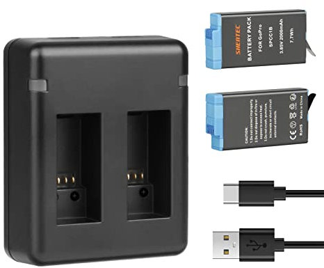 Shentec 3.85V, 2000mAh agli ioni di litio per Batteria GoPro Enduro (HERO10 Black/HERO9 Black) - Accessorio ufficiale GoPro, ADBAT-011