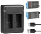 Shentec 3.85V, 2000mAh Li-Ion für GoPro Enduro Akku (HERO10 Schwarz/HERO9 Schwarz) - Offizielles GoPro Zubehör, ADBAT-011