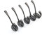 Cast Iron Victorian School House Style Hat and Coat Hook - Pack of 5