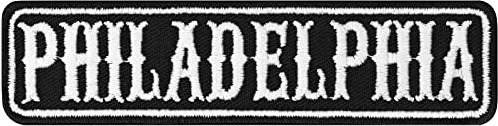 Aufnäher/Aufbügler Philadelphia Motorradclub Sticker | Rankpatch Biker Patch zum annähen/aufbügeln | Philadelphia MC Rangabzeichen Applikation Motorcycle club | 100x25mm