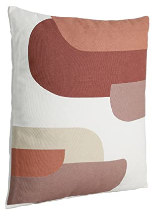 EGLO LIVING Kissen Chevery, Couch Zierkissen minimalistisch | Dekokissen aus Baumwolle und Polyester in Natur, Kissenbezug mit Inlett, Sofakissen 45x45 cm