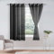 DWCN Sheer - Cortina de gasa transparente con ojales, 2 piezas, para salón, habitación de bebé, dormitorio, color negro, 210 x 132 cm (alto x ancho)