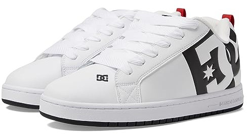 DC Herren Court Graffik Sq Casual Skateschuh Skate-Schuh, Weiß/Schwarz/Schwarz, 40 EU