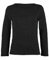 LUXFAB Kids Girls Boys New Plain Long Sleeve Basic Stretch Round Neck T-Shirt School Tee Top Size 2-13 Years Black