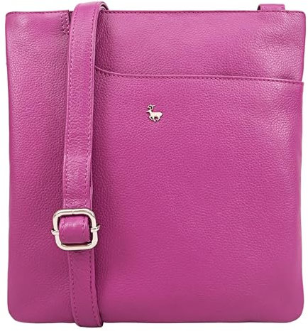 Lloyd Baker Kanatal Umhängetasche aus echtem Leder, weiche Schulter-Handtasche mit verstellbarem Riemen, schmale Handytasche, kompakte Größe mit Einschubfach vorne, Orchid Pink, One Size