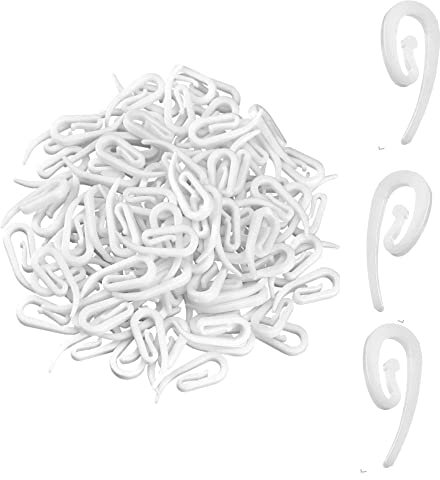 Ganci per tende in plastica bianca – Ganci per tende per porte o finestre (confezione da 20)