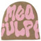 Gehanico Beanie Hat Letter Print Beanies MEA Y2K Beanies Beanie Strickmütze für Damen Herren Slouchy Beanies und Strickmützen für Unisex, Braun-Rosa, Einheitsgröße