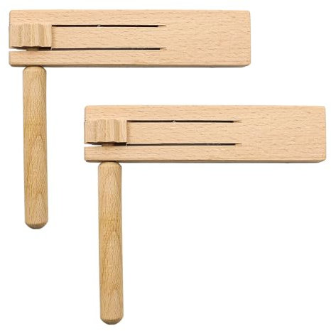 Tiardey 2 Stück Holzratsche, Geräuschmacher, Holzspinnratsche, Holzrassel, Ratsche für Spiele, Partys, Veranstaltungen, Sportveranstaltungen