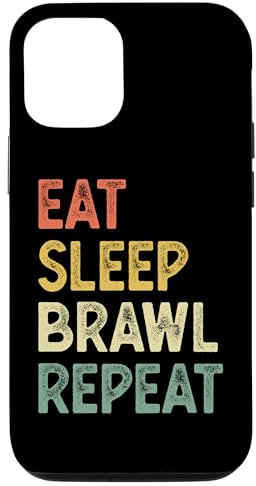 Eat Sleep Brawl Repeat Stars Lustiges Videospiel Hülle für iPhone 12/12 Pro