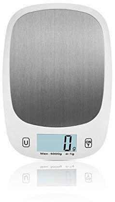 Balance de cuisine numerique, bouton tactile de capteur de haute precision, pesee electronique multifonctionnelle avec ecran LED retroeclaire + prise USB pour la cuisson de bijoux