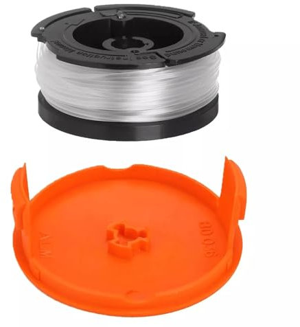 Masterpart Bobine et fil de débroussailleuse avec capuchon de protection compatible avec les stimmers Black & Decker Reflex Grass