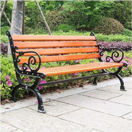 KEJIAWU Gartenbank Für Draußen – Stabil Und Wetterbeständig | Hochwertiges Metall Und Holz | Bequeme Sitzgelegenheit | Für Terrasse Und Garten | Belastbar Bis 500 Kg(150cm/59in)