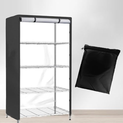 Aufbewahrungsregal-Abdeckung, wasserdicht, stehend, Aufbewahrungsregal, durchsichtig, mit 3-Wege-Reißverschlüssen, passend für Regale 91,4 cm L x 45,7 cm B x 183,9 cm H, schützende Regalabdeckung