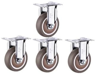 4Pcs 2,5 Zoll Bockrolle Gummi Stumm Licht Möbel Regal Ventilator Rad