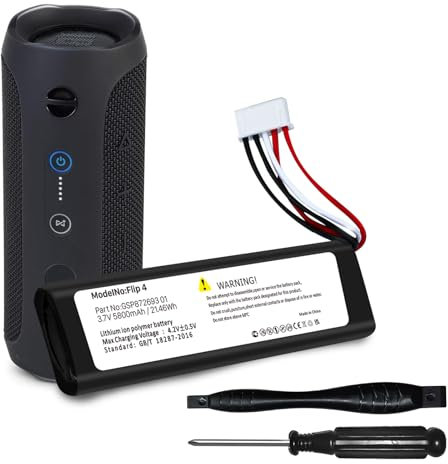 Batteria da 5800 mAh per JBL Flip 4, Flip 4 Special Edition, GSP872693 01 di ricambio con attrezzi di riparazione