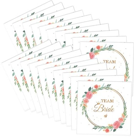 20-Stück Team Bride Servietten,JGA Servietten,Junggesellenabschied Frauen Deko,Frauen Braut Party Deko,Junggesellinnenabschied Tischdeko,JGA Hochzeitsservietten für Hochzeit Polterabend Abschied Party