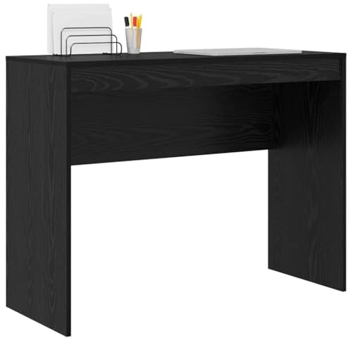 vidaXL Schreibtisch Schwarz Eichen-Optik 100 x 40 x 76 cm | Schlank und modern mit minimalistischem Flair, Robustes MDF für Langlebigkeit und Funktionalität, Perfekt zum Schreiben,