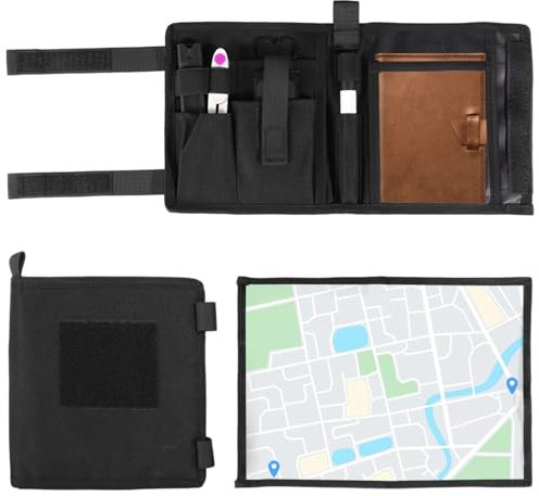 Wasserdichte faltbare Kartenhülle, multifunktionale Tasche mit Stifthaltern zum Wandern, transparenter PVC-Kartenschutz für Outdoor-Navigation