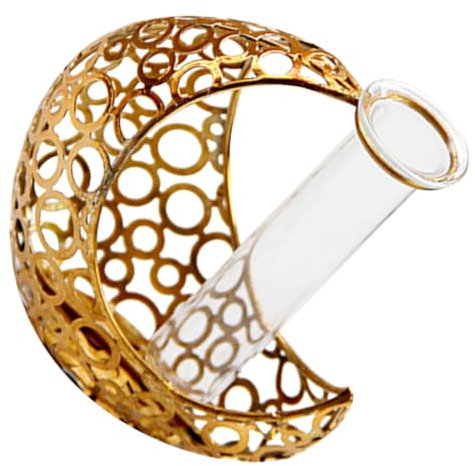 Milisten Mondvase Aus Metall Deko Mondvasen Für Blumen Vasen Zur Dekoration Mond Blumentopf Mond Pflanzgefäß Halbmond Dekorvase Ästhetische Vase Vasen