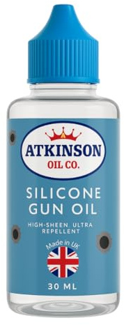 Atkinson Oil Co. Silicone Gun Oil 30ml | Precision Lubricating Oil, Gun, Airgun & Shooting Equipment Maintenance, Smooth Moving Parts, Controls, Hinges & Mechanisms