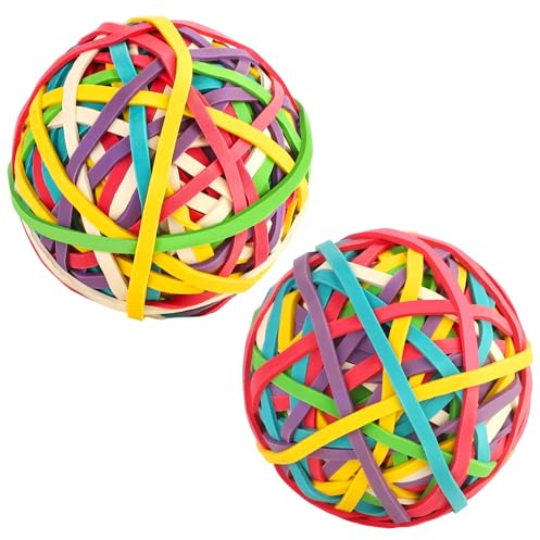 Aodaer 2 Rolls 300 Pieces Colored Rubber Bands Balls Elastic Stretchable Bands Stationery Holder Elastic Band Loops Strong for Office, Home, School DIY Arts Crafts Document Organizing, Assorted Colors