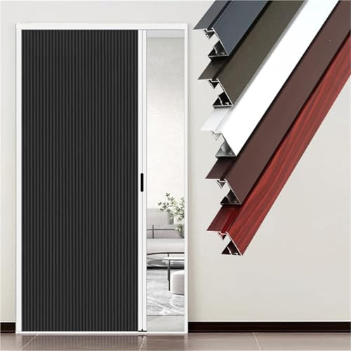Puerta Acordeon Puerta Plegable Tipo Concertina De Alta Resistencia Con Marco De Aluminio, Puerta Corrediza Tipo Acordeón De Nido Abeja Ducha Oficina, Tamaño Personalizado(90X200CM(35.4X78.7IN))