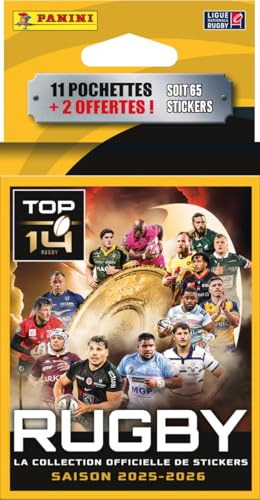 Panini Rugby Top 14 2025-2026 Blister 11 Pochettes + 2 offertes