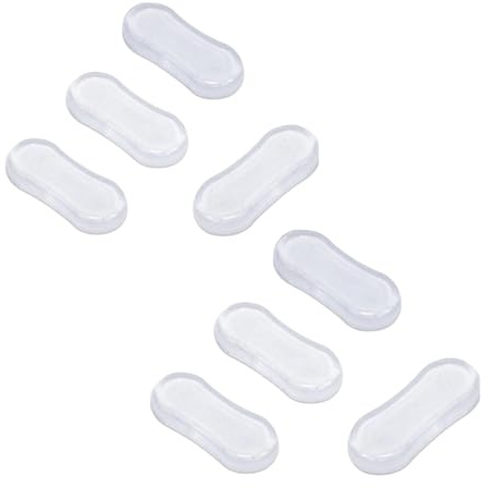 Set di 8 paracolpi trasparenti per sedile WC, in silicone, forte adesivo, paracolpi, paracolpi per sedile WC, cuscinetti in gomma per casa, hotel e ospedale