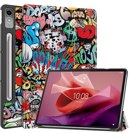 Techsuit für Lenovo Tab P12 Hülle mit 360 Schutz, Mikrofaser Innenfutter, Verstellbare Betrachtungswinkel, Schlankes Design, Anti Fingerabdruck, FoldPro Series, PU Leder, Urban Vibe