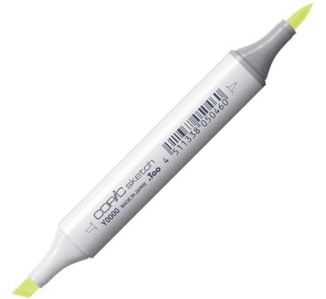 Copic Sketch Coloured Marker Pen - (Y-0000) Yellow Fluorite, For Art & Crafts, Colouring, Graphics, Highlighter, Design, Anime, Professional & Beginners, Art Supplies & Colouring Books