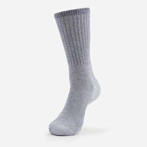 Thorlos Unisex Adult Ultra Light Cushion Crew Hiking-socks, Quarry Grey, Large US