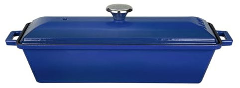 LAVA LVPEK826BLU Loaf Pan - Terrine Pot, Cast Iron, 1.1 quarts, Cobalt Blue