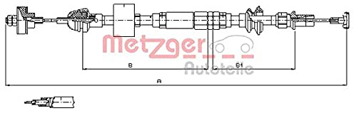 Metzger 10.3159 COFLE Seilzug, Kupplungsbetätigung | Kompatibel mit: SEAT AROSA, INCA, VW CADDY II Kasten/Großraumlimousine, LUPO I, POLO, POLO III, POLO III CLASSIC