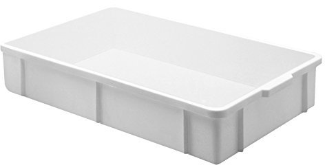 GIGANPLAST Transport Caja, Plástico, Blanco, 60 x 40 x 16 cm