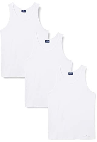 Navigare 572/s (Pacco Da 3), Canottiera Uomo, Bianco (White), L confezione da 3