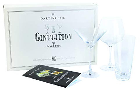 Dartington Crystal GP3097 - Gintuition Crystal Gin Glass Set, Pack of 3 - Gift Boxed