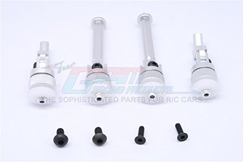 GPM HPI Sport 3 Flux Tuning Teile Aluminium Front+Rear Magnet Body Mount for Porsche - 1 Set Silver