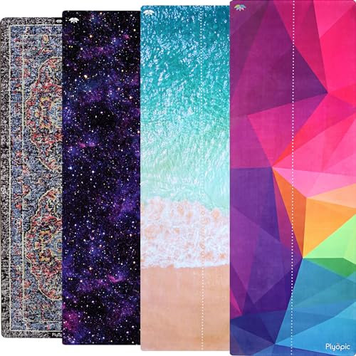 Yogamatte, Komplettlösung, luxuriös, professionelle Studio-Yoga-Matte / -Handtuch, Kombi-Set, rutschfestes und griffiges Profil, umweltfreundlicher biologisch abbaubarer natürlicher Gummibaum, ideal für Hot Yoga, Bikram, Ashtanga (Vinyasa), Pilates, Schwangerschaft, HIIT oder verschwitzte Übungen, 180 cm lang, 65 cm breit, Nebula