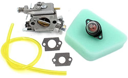 HURI Vergaser mit Luftfilter und Benzinpump für Partner 350 351 370 371 390 391 Motorsäge Ersetzt Partner 5300718-21 / Walbro WT-622