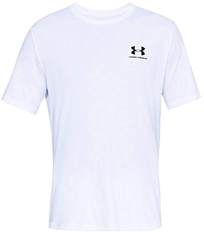 Under Armour Men's Camiseta De Manga Corta Ua Sportstyle Left Chest Shirt, White (100 Black, XS UK