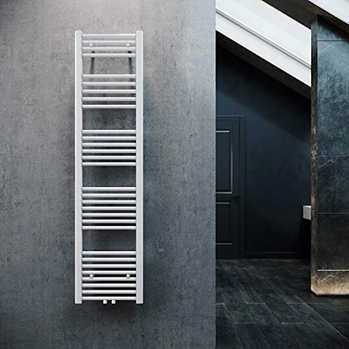 ELEGANT Heizkörper Bad 1600x400 mm Weiß Badheizkörper Mittelanschluss Handtuchwärmer Handtuchtrockner Heizkörper
